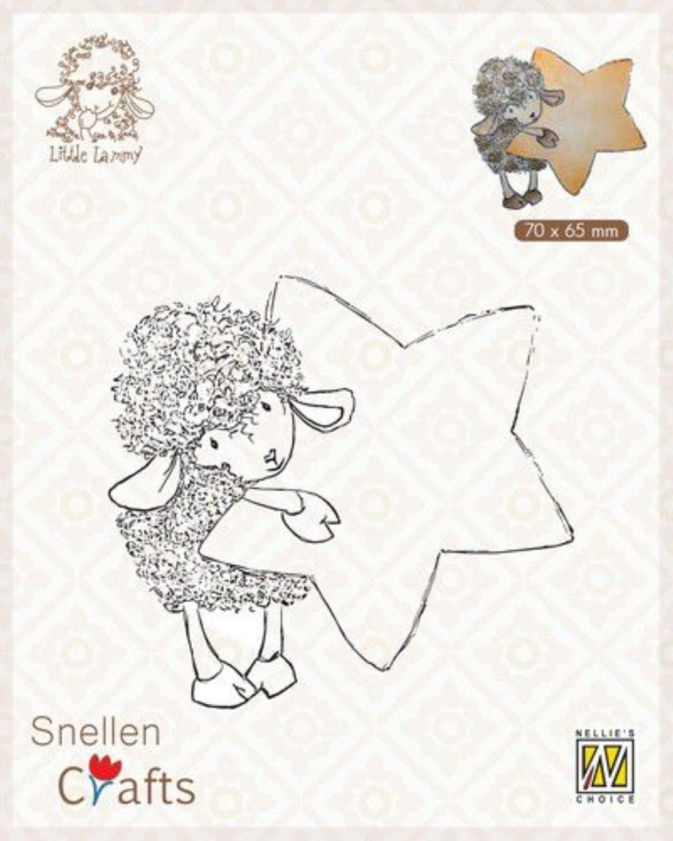 Nellie Snellen Clearstamp Little Lammy Lammy with star SCLOLA006